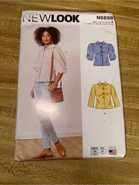 2021 New Look Pink Puff-Sleeve Women's Blouse sewing pattern N6698